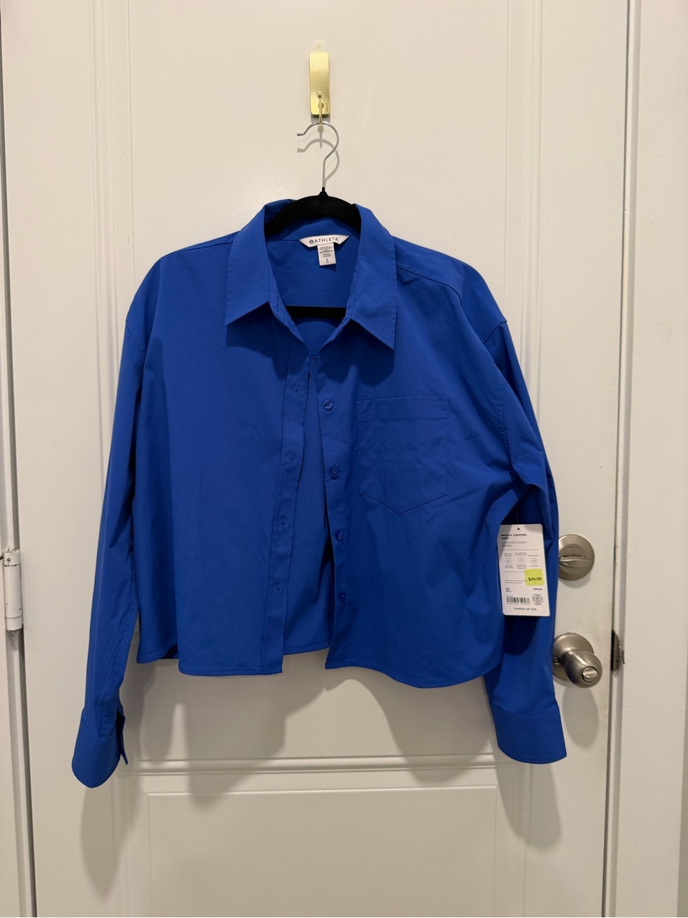 Athleta Cobalt Blue Button-Down Shirt